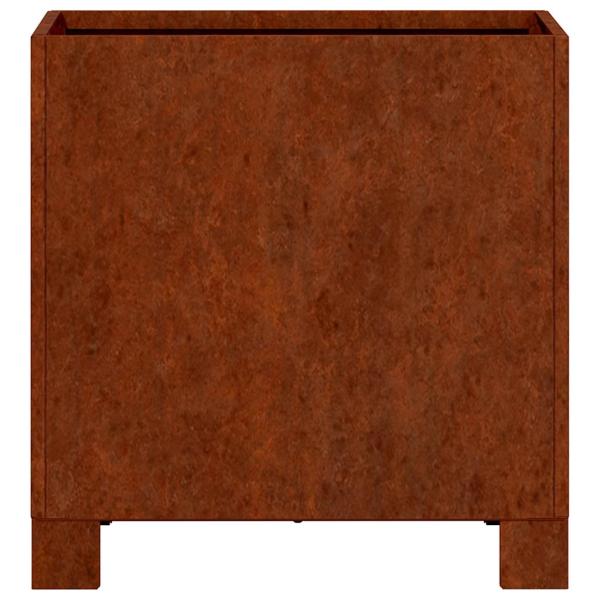 Pflanzkübel mit Beinen 2 Stk. Rostig 30x30x30 cm Cortenstahl