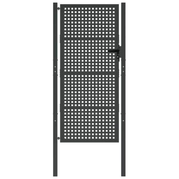 Gartentor Anthrazit 105x225 cm Stahl
