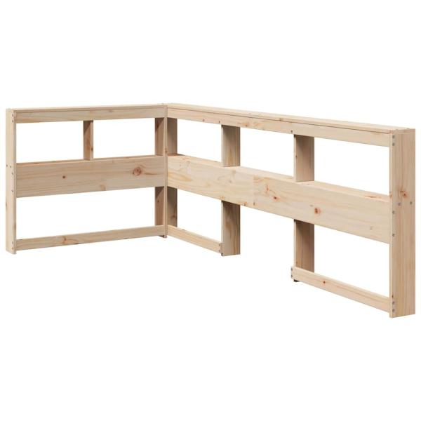 Massivholzbett mit Regal ohne Matratze 90x190 cm Kiefer