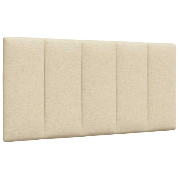 Bett mit Matratze Creme 100x200 cm Stoff