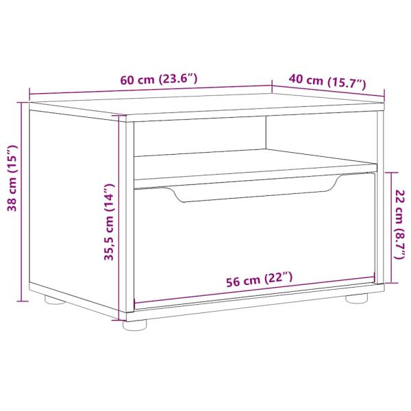 TV-Schrank VISNES Betongrau 60x40x38 cm Holzwerkstoff