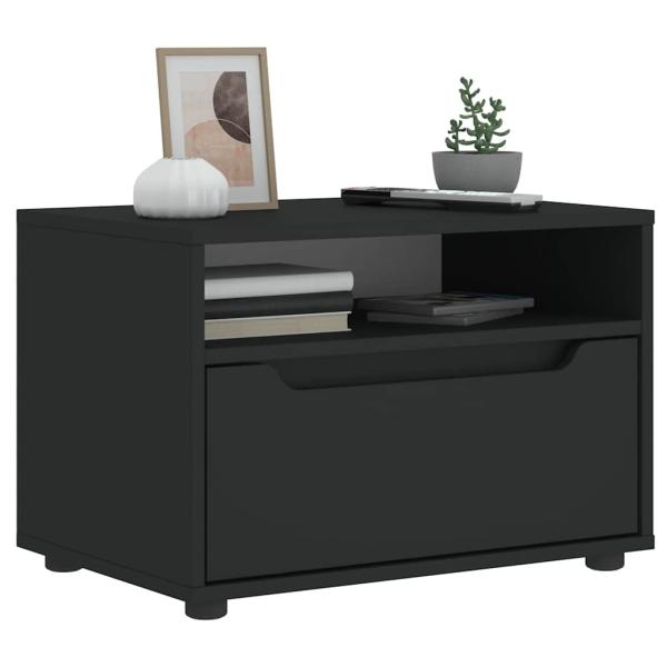 ARDEBO.de - TV-Schrank VISNES Schwarz 60x40x38 cm Holzwerkstoff