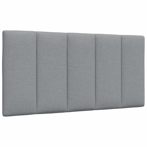 Bett mit Matratze Hellgrau 100x200 cm Stoff