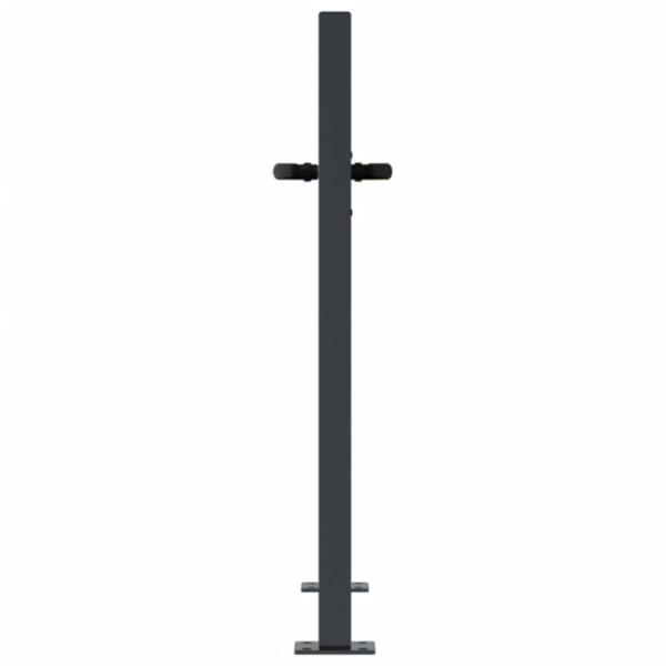 Gartentor Anthrazit 105x80 cm Stahl Baum-Design