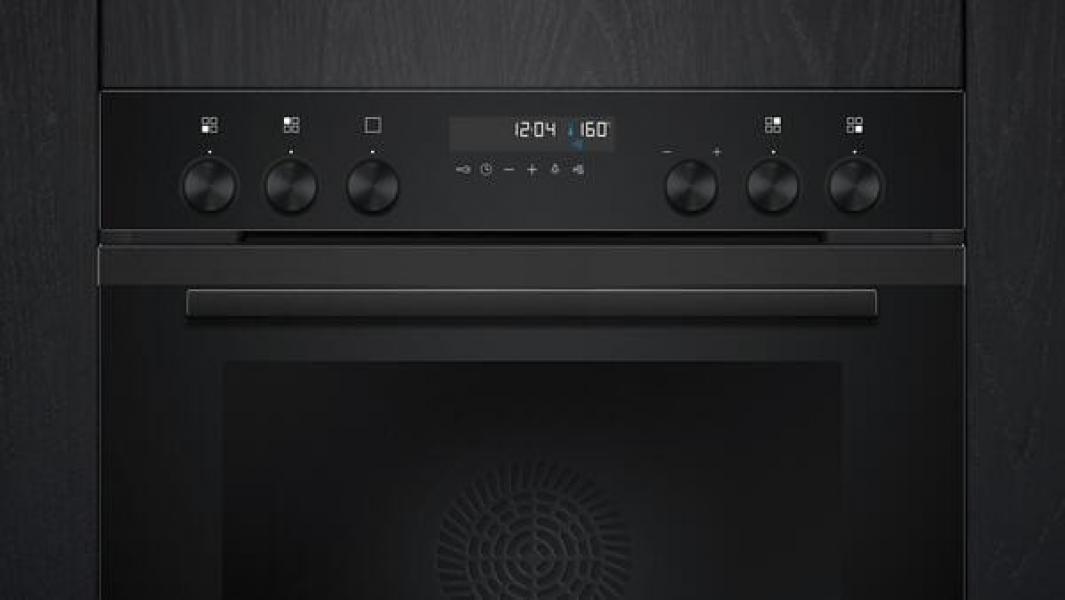 Siemens PQ522VAAB Einbau Herdset mit Induktionskochfeld (EM645CQB6E + HE278GBB4), 60 cm breit, 71 L, cookControl30, 3D Heißluft, Schnellaufheizung, Timerfunktion, Kindersicherung, Rahmen aufliegend, schwarz