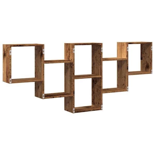 ARDEBO.de - Wandregal Altholz-Optik 159x18x66 cm Holzwerkstoff
