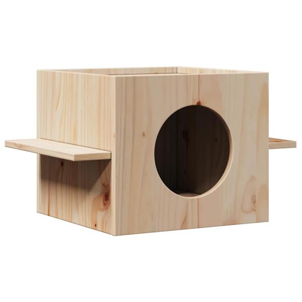 ARDEBO.de - Katzenhaus 51x35x30 cm Massivholz Kiefer