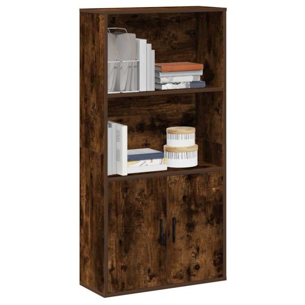 ARDEBO.de - Bücherregal Räuchereiche 60x24x120 cm Holzwerkstoff