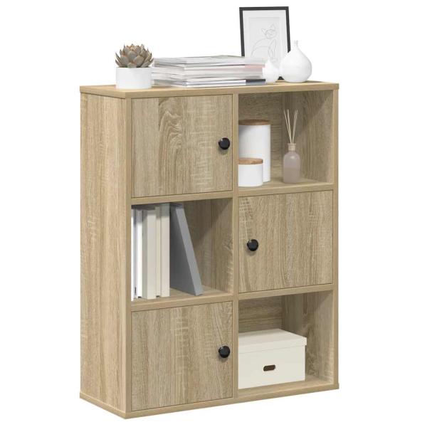 ARDEBO.de - Bücherregal Sonoma-Eiche 60x24x76,5 cm Holzwerkstoff
