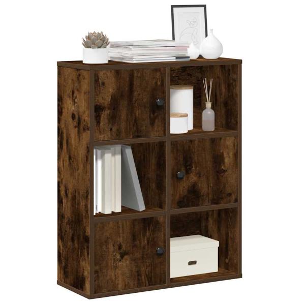 ARDEBO.de - Bücherregal Räuchereiche 60x24x76,5 cm Holzwerkstoff