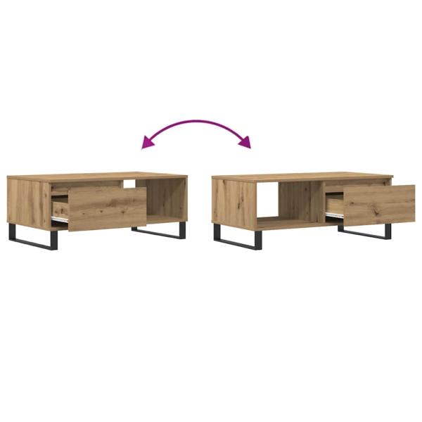 Couchtisch Artisan-Eiche 90x50x36,5 cm Holzwerkstoff