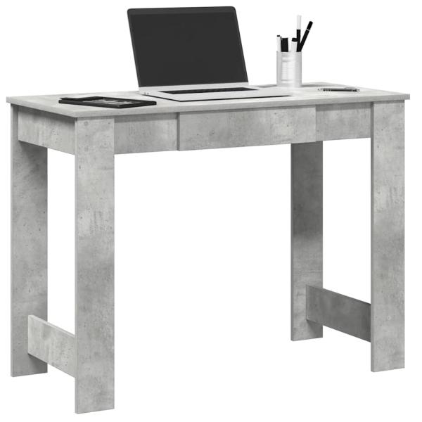 ARDEBO.de - Schreibtisch Betongrau 100x45x75 cm Holzwerkstoff