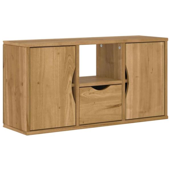 TV-Schrank mit Schublade ODDA 79x24x40,5 cm Massivholz Kiefer