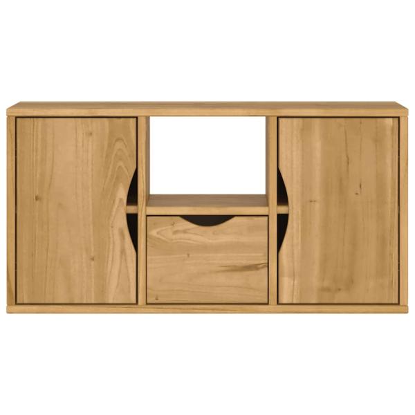 TV-Schrank mit Schublade ODDA 79x24x40,5 cm Massivholz Kiefer