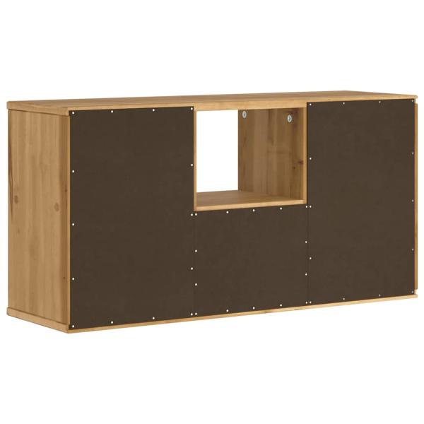 TV-Schrank mit Schublade ODDA 79x24x40,5 cm Massivholz Kiefer