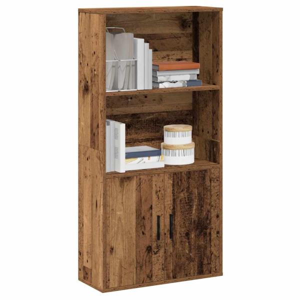 ARDEBO.de - Bücherregal Altholz-Optik 60x24x120 cm Holzwerkstoff