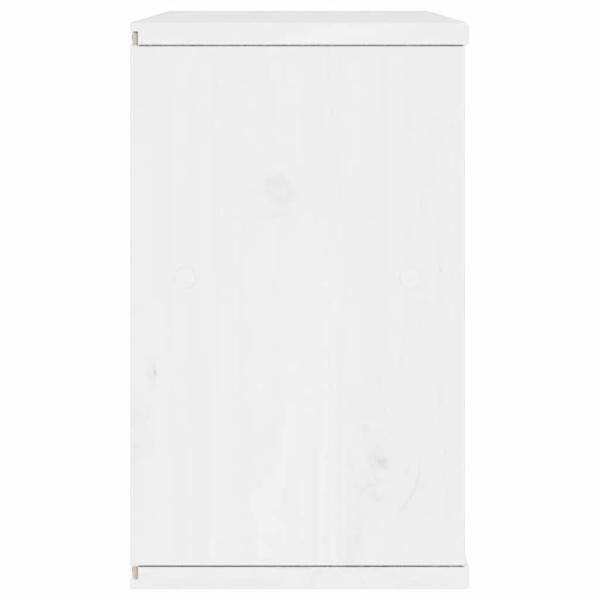 TV-Schrank mit Schublade Weiß 79x24x40,5 cm Massivholz Kiefer