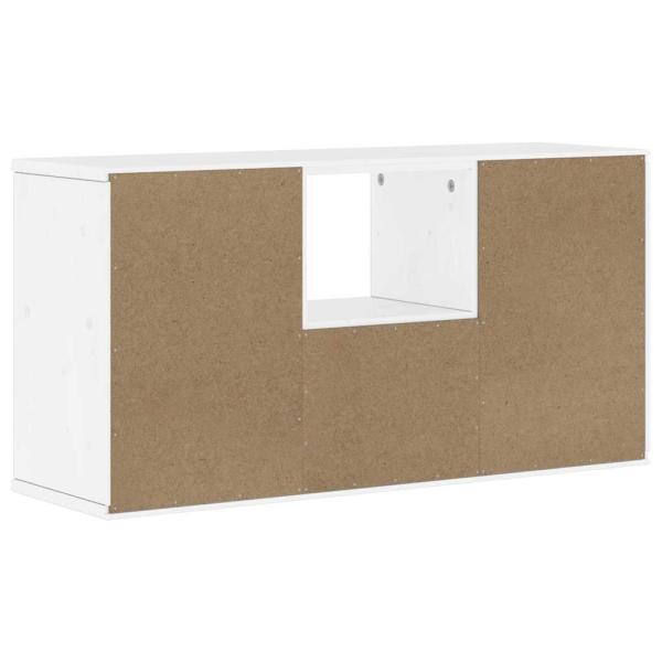 TV-Schrank mit Schublade Weiß 79x24x40,5 cm Massivholz Kiefer