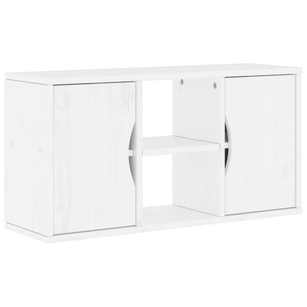 TV-Schrank ODDA Weiß 79x24x40,5 cm Massivholz Kiefer