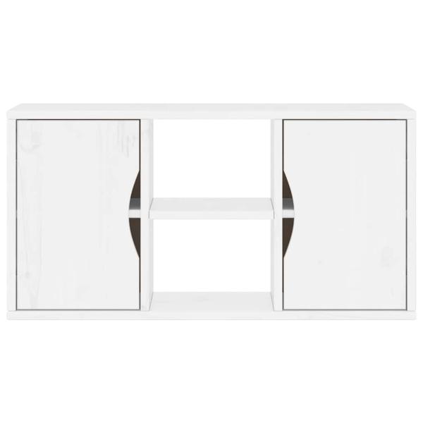 TV-Schrank ODDA Weiß 79x24x40,5 cm Massivholz Kiefer