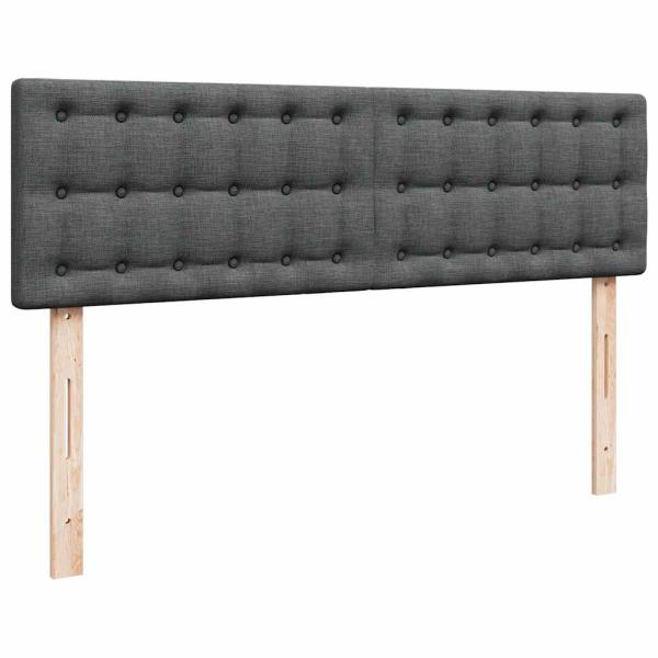 Ottoman-Bett mit Matratze Dunkelgrau 140x200 cm Stoff