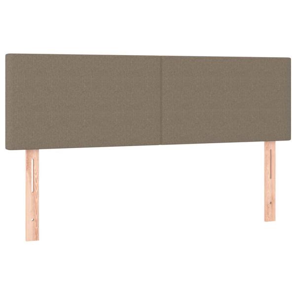 Ottoman-Bett mit Matratze & LEDs Taupe 140x200 cm Stoff