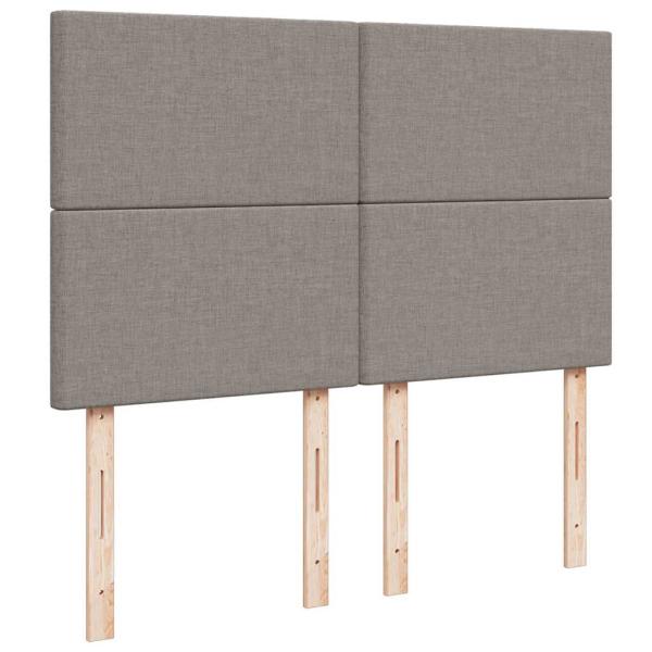 Ottoman-Bett mit Matratze & LEDs Taupe 140x200 cm Stoff