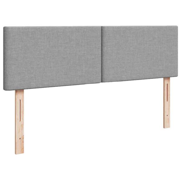 Ottoman-Bett mit Matratze Hellgrau 140x200 cm Stoff