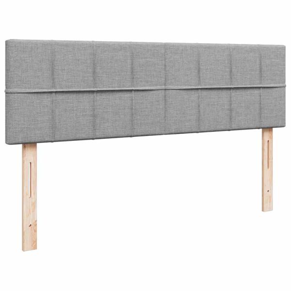 Ottoman-Bett mit Matratze Hellgrau 140x200 cm Stoff