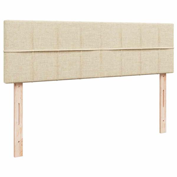 Ottoman-Bett mit Matratze Creme 140x200 cm Stoff