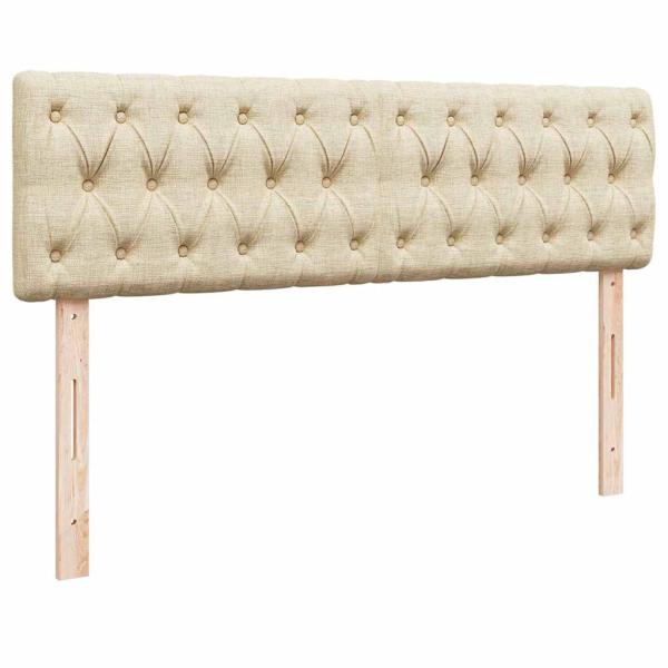 Ottoman-Bett mit Matratze Creme 140x200 cm Stoff