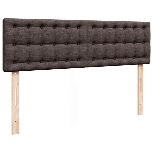Ottoman-Bett mit Matratze & LEDs Dunkelbraun 140x200 cm Stoff
