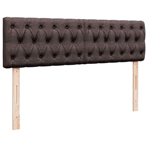 Ottoman-Bett mit Matratze & LEDs Dunkelbraun 140x200 cm Stoff