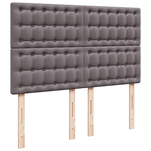 Ottoman-Bett mit Matratze Grau 140x200 cm Kunstleder