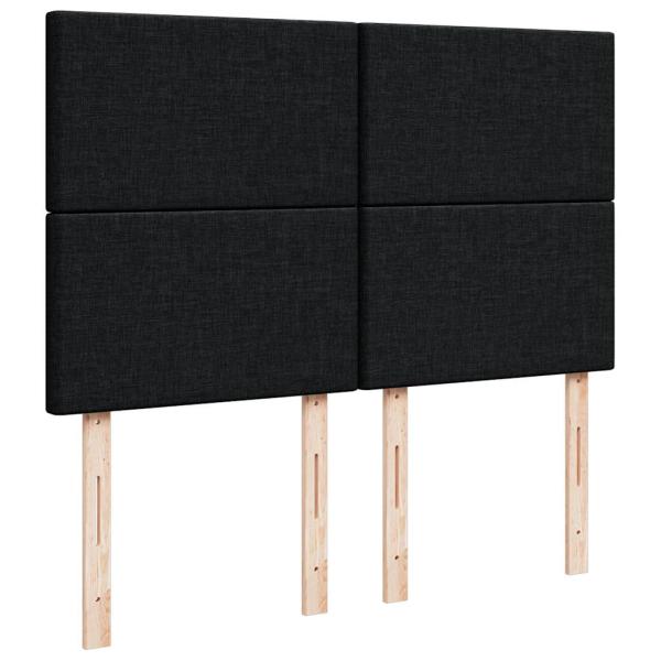 Ottoman-Bett mit Matratze Schwarz 140x200 cm Stoff