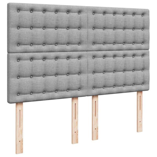 Ottoman-Bett mit Matratze Hellgrau 140x200 cm Stoff
