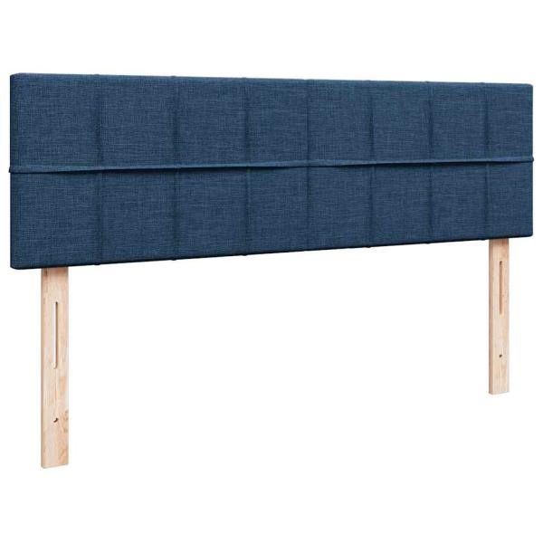 Ottoman-Bett mit Matratze Blau 140x200 cm Stoff