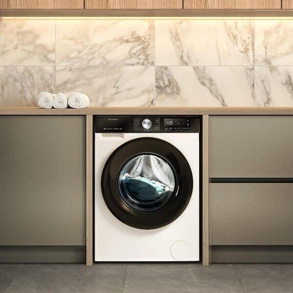 Hisense WF3S9043BW3 9kg Frontlader Waschmaschine, 60 cm breit, 1400 U/Min, 14 Programme, WLAN, Kindersicherung, Nachlegefunktion, weiß