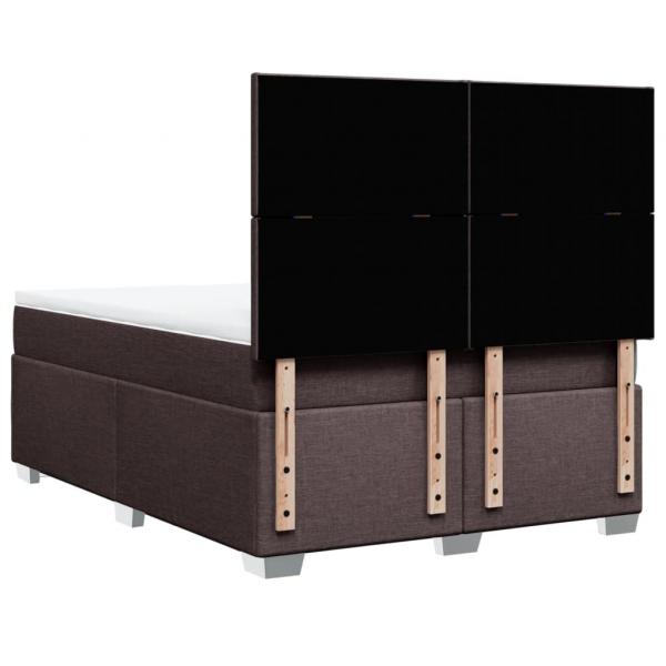 Boxspringbett mit Matratze Dunkelbraun 140x190 cm Stoff