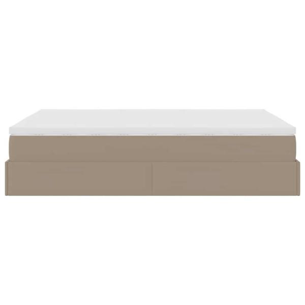 Ottoman-Bett mit Matratze Cappuccino-Braun 140x190cm Kunstleder