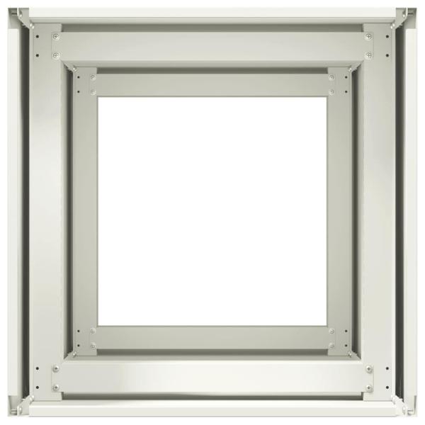 Pflanzkübel Weiß 40x40x80 cm Kaltgewalzter Stahl