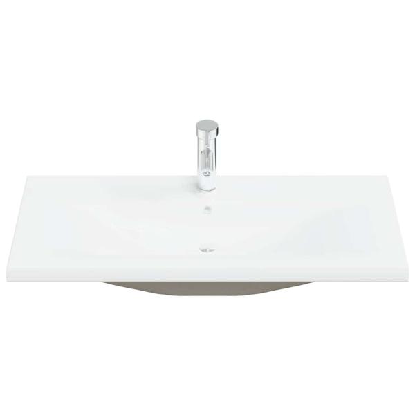 5-tlg. Badmöbel-Set Betongrau Holzwerkstoff