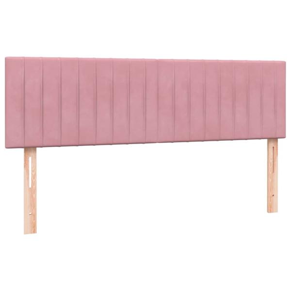 Boxspringbett mit Matratze Rosa 160x220 cm Samt