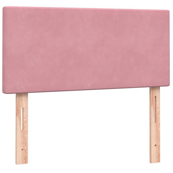 Boxspringbett mit Matratze Rosa 90x220 cm Samt