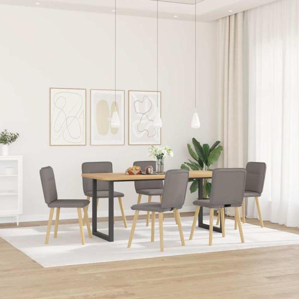 ARDEBO.de - Esszimmerstühle 6 Stk. Taupe Stoff