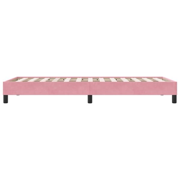 Bettgestell ohne Matratze Rosa 90x210 cm Samt