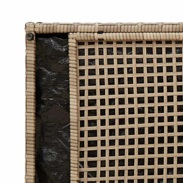 Outdoor-Sitzbank mit Stauraum und Kissen Beige 100 cm