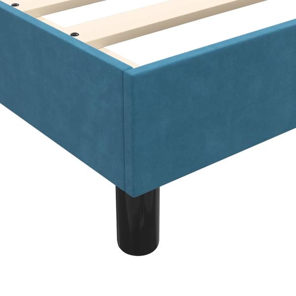 ARDEBO.de - Bettgestell ohne Matratze Dunkelblau 80x210 cm Samt