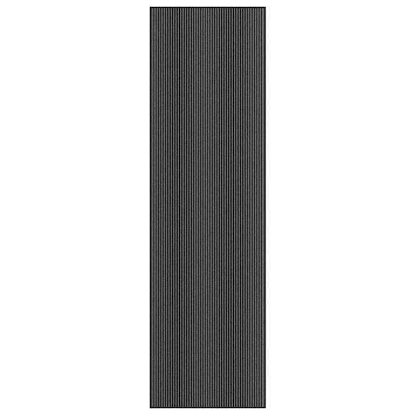 ARDEBO.de - Fußmatte Streifen Schwarz und Grau 115x400 cm