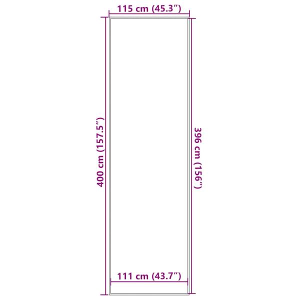 Fußmatte Streifen Schwarz und Grau 115x400 cm